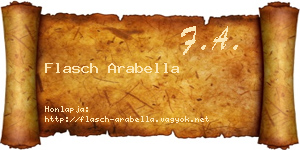 Flasch Arabella névjegykártya